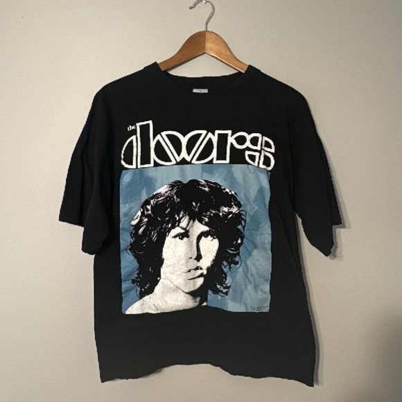 Vintage 90s Single Stitch Euro Boot The Doors Band Graphic T Shirt - Picture 2 of 9
